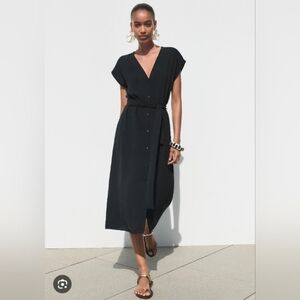 Zara Flowy Belted Dress